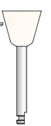 Резинка полировочная Kenda ЧАША ШИРОКАЯ белый (грубая зернистость) для углового наконечника (1шт), KENDA AG, Лихтенштейн