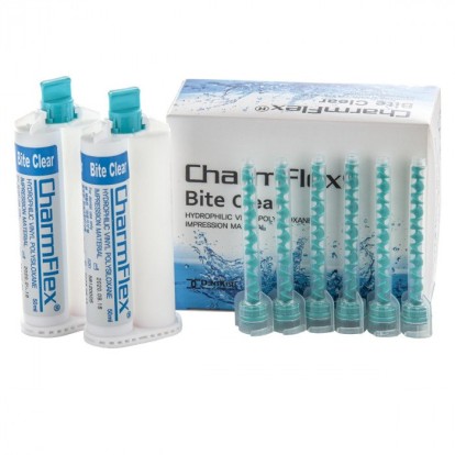CharmFlex Bite / ЧармФлекс Байт (Clear) - А-силикон для регистрации прикуса (2картриджа*50мл + 6насадок), DentKist, Inc. Корея